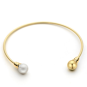 Collar de Acero Inoxidable OEM para Mujer, Gargantilla de Perlas Chapada en Oro de Moda con Patrón de Corazón, Joyería Contratada - Product Image 2