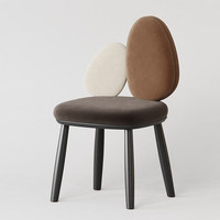 Chaise de salle à manger moderne et minimaliste, créative, personnalisée, avec dossier en bois massif et rembourrage doux, idéale pour restaurant et salon