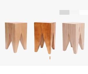 Taburete nórdico moderno de madera maciza taburete bajo creativo personalizado con adornos de troncos de <span class=keywords><strong>muelle</strong></span> para <span class=keywords><strong>el</strong></span> hogar mesa de té <span class=keywords><strong>gimnasio</strong></span> para apartamentos - Product Image 5