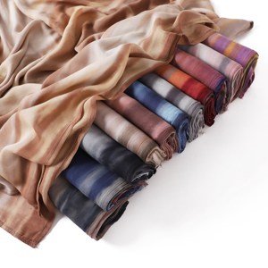 Écharpe longue unie en modal, <span class=keywords><strong>style</strong></span> turban dégradé imprimé, <span class=keywords><strong>hijab</strong></span> tie-dye de haute qualité, châle doux et coloré pour femmes, foulards musulmans - Product Image 3