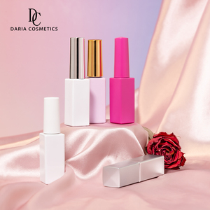 <span class=keywords><strong>Daria</strong></span> เครื่องสำอาง5มิลลิลิตร7มิลลิลิตรมินิบรรจุ OEM ป้องกันรังสียูวีสีขาวที่ว่างเปล่าแก้วเจลยาทาเล็บขวดสแควร์ - Product Image 2