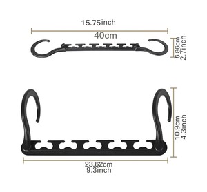 Foldable Magic Hanger Polypropylene <b>Slim</b> Children's Multi-Functional Space-Saving 40x10cm Connecting Hanger - Product Image 3