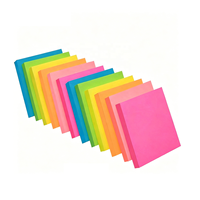 Bloc-notes autocollants personnalisés avec logo, 3x3 pouces, 6 couleurs, vente en gros d'usine, bloc-notes adhésifs néon