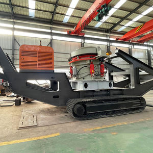 Concasseur à cône mobile sur chenilles 300 T/h pour pierre, roche, basalte, construction et exploitation minière - Product Image 1