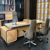 Grand mobilier de bureau, nouveau bureau de direction de luxe en forme de L