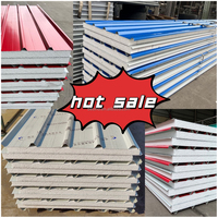 Panel Sandwich EPS Tahan Api Panel Sandwich EPS Berlapis Baja Warna Dengan Ketebalan 50mm75mm100mm150mm