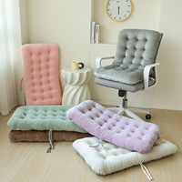 Coussin en polaire épais et chaud. Chaise de bureau avec coussin intégré pour siège et dossier. Antidérapant et durable
