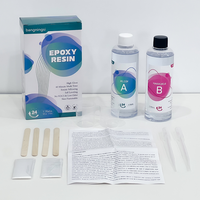 Résine époxy et durcisseur pour les débutants en artisanat, kit d'accessoires, résine transparente comme du cristal, moulage, revêtement, fabrication de bijoux