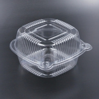 Boîtes d'emballage alimentaire jetables en plastique pour gâteau, emballage à clapet Transparent, boîte d'utilisation de Hamburger, emballage gaufrage de gâteau