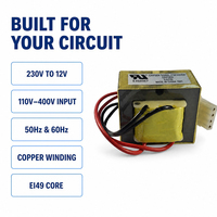 Transformateur abaisseur de tension basse fréquence EI49 230V vers 12V à enroulement en cuivre stable pour transformateur de puissance de circuit 220V vers 110V