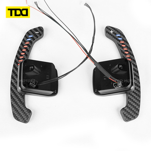 TDD แป้นเปลี่ยนเกียร์คาร์บอนไฟเบอร์แม่เหล็กไฟ LED สำหรับ Chevrolet Camaro SS Corvette พวงมาลัย C7 - Product Image 1