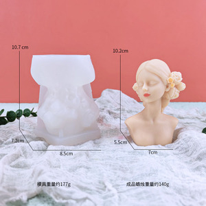 Stampi in Silicone Ecologici a Forma Umanoide Profumati alla Rosa per Sapone/Torte/Gelatine/Cioccolato Bianchi - Product Image 6