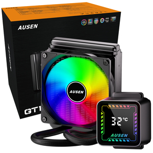 Bán buôn 1700 120 mét argb AIO Cooler PWM im lặng người hâm mộ PVC Temp hiển thị cho Intel lga1851/AMD AM5/Xeon 2011 hỗ trợ - Product Image 1