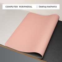 Liège naturel et cuir double face jeu fou imperméable antidérapant en cuir Pu tapis d'écriture de bureau grand tapis de souris protecteur de bureau