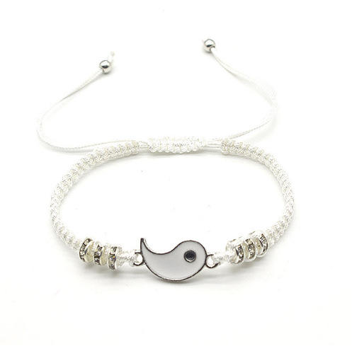 Set Collana E Bracciale Yin Yang Per Coppie - Acciaio Inox E Cordino, Regalo Romantico - Foto 10