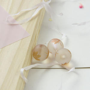 Cuentas de cristal de porcelana de dos agujeros, decoración para collar, 8mm, 10mm - Product Image 2