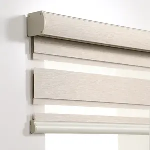 Nordic simple zebra blinds curtain shutter toilet waterproof shading bedroom non-perforated lift motorized zebra blinds