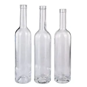 750 मिलीलीटर खाली कांच की बोतल मेज़कल बोतल ढक्कन के साथ फ्लैट मुंह कॉर्क के साथ पारदर्शी अनुकूलित OEM/ODM