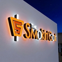 Enseigne en acrylique personnalisée, enseignes murales avec logo, enseignes commerciales, logo rétroéclairé pour extérieur