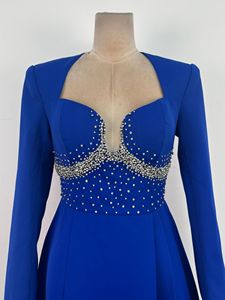 <span class=keywords><strong>Vestido</strong></span> de fiesta <span class=keywords><strong>azul</strong></span> Bettergirl 2026 para Ramadán, elegante, con incrustaciones de diamantes de alta calidad. - Product Image 6