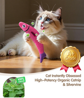 Jouet créatif pour chat en forme de poisson, parfum menthe, coton PP, peluche ultra-douce, poupée-coussin pour enfants, vente en gros pour fabricants