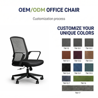 Chaise de bureau ergonomique EcoMesh Pro entièrement noire avec accoudoirs fixes, structure de siège en contreplaqué de 12 mm et mousse haute densité