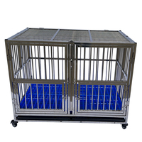 Cages et enclos pliables pour chiens adultes, robustes, en acier inoxydable, pour grands chiens, pour l'extérieur, en fil métallique, pour animaux de compagnie