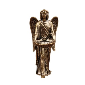 Figurine d'ange en laiton, sculpture de personnage, ornement d'ange gardien avec ailes, 1 pièce - Product Image 6