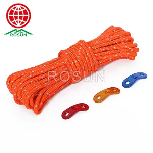 Hot Sale 3-10mm Nylon Braided 550Ibs Multitude Reflective Tent Rope