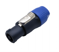 NL4FC Bleu 4-Pin Powercon Male Plug Cable Connector Audio Loudspeaker Amplifier Cable NL4FC Speaker Connector Circular Audio