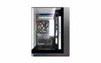 Boîtier de jeu PC incurvé LY, nouveau, vente en gros, boîtier d'ordinateur MATX, tours, Gamer Gebinete avec 2 bandes lumineuses RVB