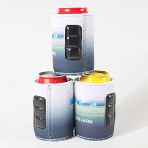 Neoprene 3mm Stubby Holder Insulated Slim Foam Beer Can Coolers Sleeve Custom Magnetic