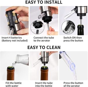 Sinowin Neuheiten Ein-Knopf-Smart-Elektrischer Dekanter-Pumpensatz Weinbelüfter Ausgießer Spender - Product Image 4