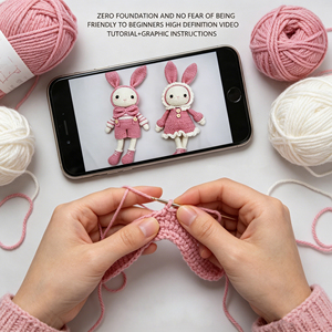 Poupées au <span class=keywords><strong>crochet</strong></span> faites à la main, kit de <span class=keywords><strong>crochet</strong></span>, animaux en peluche, famille de lapins, poupée en peluche lapin papa au <span class=keywords><strong>crochet</strong></span>, amigurumi, poupée bébé <span class=keywords><strong>pour</strong></span> tout-petits - Product Image 5