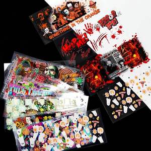 Top Gobelets <span class=keywords><strong>Halloween</strong></span> 16oz 24oz logo Gobelet UVDTF Wraps Autocollants d'impression par transfert d'eau lavables et imperméables - Product Image 3