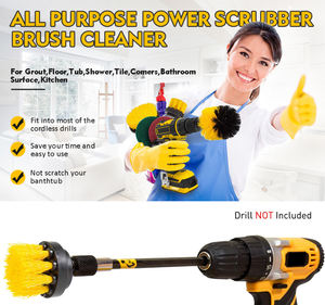 Juego de accesorios de cepillo eléctrico, 3 cepillos de limpieza de potencia para limpiar azulejos de <span class=keywords><strong>piscina</strong></span>, suelos y ladrillo - Product Image 4