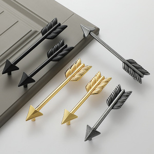 Arrow Shaped Zinc Alloy <b>Drawer</b> Handles Frosted Contemporary Design For Cabinet Furniture - Product Image 2