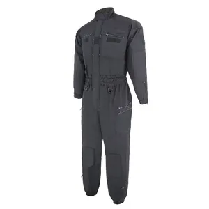 Doublesafe Tactical Overall Coverall Factory Black Breathable Reflective Workwear Uniform Safety Coverall