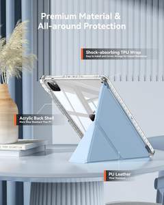 Custodia Protettiva Sottile Trifold con Supporto Antiurto Trasparente con Porta Penna <span class=keywords><strong>per</strong></span> <span class=keywords><strong>iPad</strong></span> A16 <span class=keywords><strong>Pro</strong></span> 11 Air 11 10.9 13 <span class=keywords><strong>12.9</strong></span> 2025 - Product Image 5