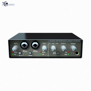 Tarjetas de Sonido y Mezclador Profesionales para Grabación de Música en Vivo en Estudio Digital, Interfaz de Audio USB, Tarjeta de Sonido para Mezclar - Product Image 1