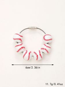 Funny Sports Style Football Basketball & <b>Baseball</b> Keychain <b>Ball</b> Pendant Bag Strap & Phone Strap Bag Decoration for DIY Accessory - Product Image 1