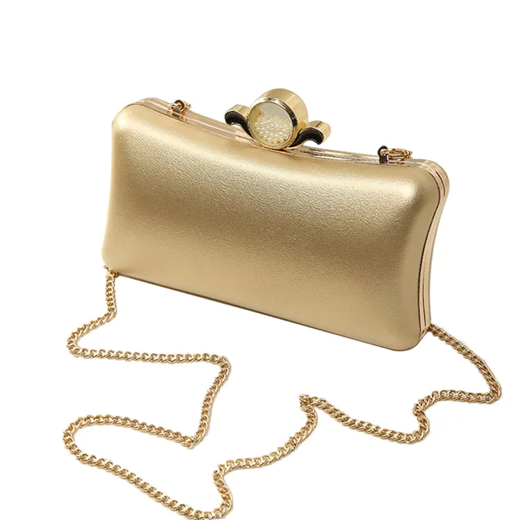 Wholesale fashion gold evening bag womens clutch purse