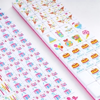 Jeu de Mahjong américain, 160 tuiles roses, en mélamine à 2 couches, thème Joyeux Anniversaire Américain, pour fête de fin d'année