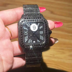 <span class=keywords><strong>Reloj</strong></span> de Lujo Personalizado de Alta Calidad para Hombre, con Cristal de Hielo VVS Moissanite, Estilo <span class=keywords><strong>Cartier</strong></span>, Caja Cuadrada Mecánica, Envuelto, 40 mm, Estilo Hip Hop - Product Image 4