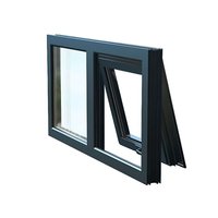 Profil de fenêtre d'auvent insonorisé de fenêtre en aluminium de villa de conception moderne faite sur commande de haute qualité pour la persienne ouverte de balançoire de cuisine extérieure