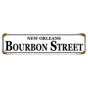 Cartel de Metal Vintage <span class=keywords><strong>Bourbon</strong></span> St Street, a prueba de agua y polvo, arte de pared para el hogar, restaurante, <span class=keywords><strong>Bar</strong></span>, cafetería y decoración de garaje - Product Image 3