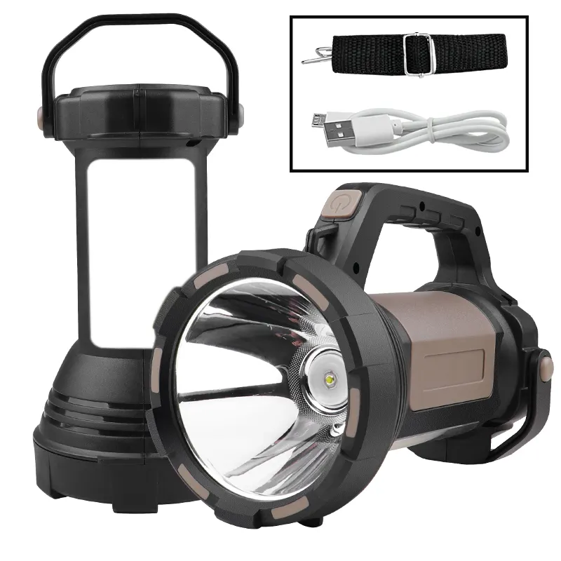 Super bright LED USB charging can charge mobile phone searchlight Handheld flashlight work spotlight diffuse light