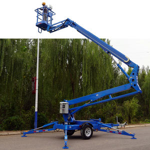 Trailer Mount Boom <span class=keywords><strong>Lift</strong></span> ditarik gunting mengangkat Trailer dipasang udara kerja <span class=keywords><strong>Platform</strong></span> - Product Image 3