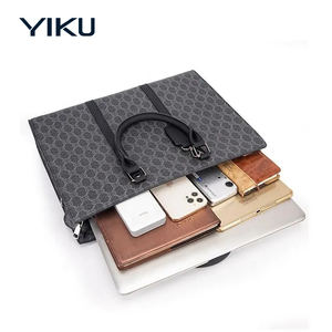 Yiku กระเป๋าถือหนังสั่งทำได้กระเป๋าใส่แล็ปท็อปธุรกิจคอมพิวเตอร์กระเป๋าโท้ทกระเป๋าธุรกิจผู้ชายกันน้ำกระเป๋าเอกสารสำนักงาน - Product Image 3