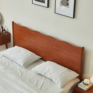 Letto Moderno Minimalista Nordico Retrò Ondulato in Bosso Massiccio, Ecologico, Durevole e Confortevole, 1.5m 1.8m per Camere da Letto e Appartamenti - Product Image 5